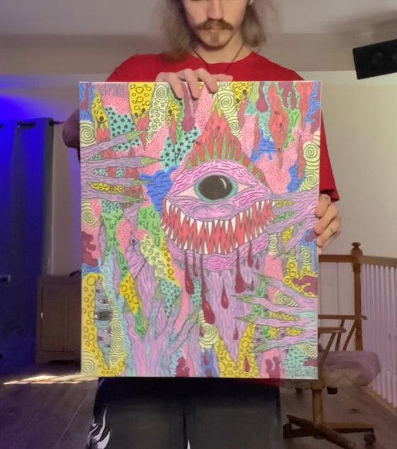 Trippy Bloodthirsty Monster Canvas