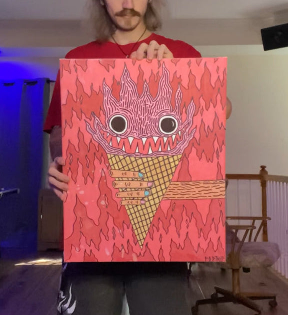 Fire Cream Canvas